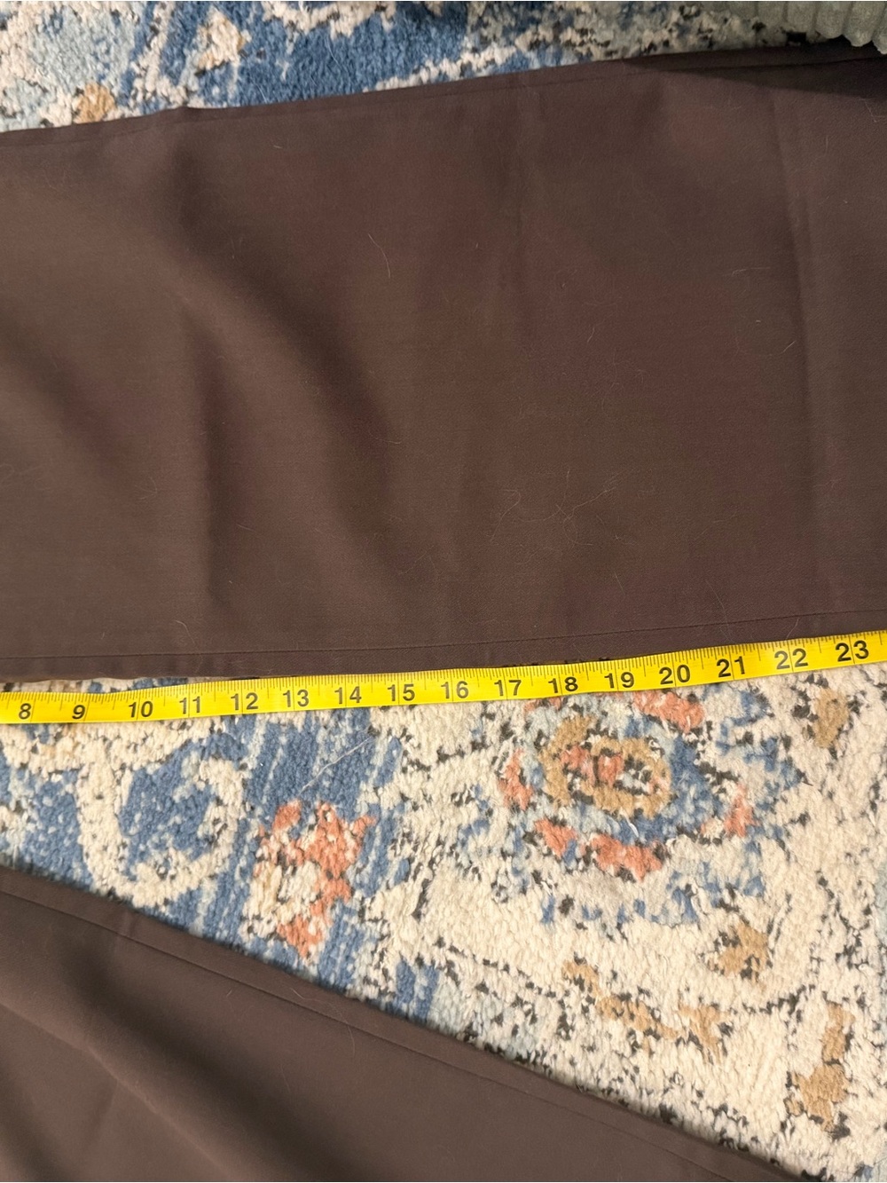 Abercrombie & Fitch Clean Waist Low Rise Tailored Wide Leg Pant in dark brown - Picture 6 of 6